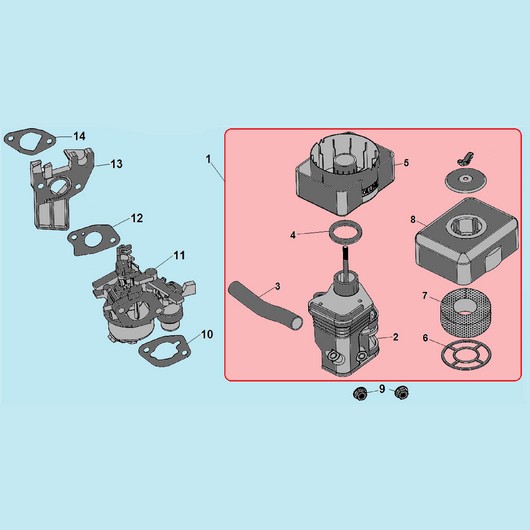 Карбюратор и воздушный фильтр Champion BC9713